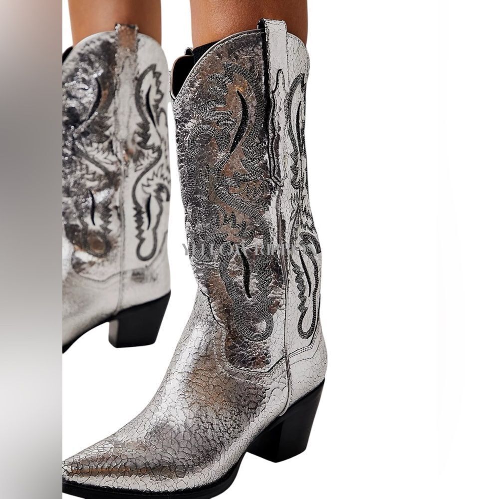🆕 JEFFREY CAMPBELL X FREE PEOPLE | DAGGET WESTERN BOOTS | SIZE: 8.5